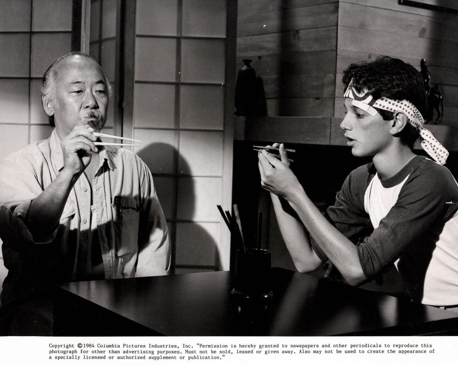 Photo de presse originale encadrée, The Karate Kid, 1984 photo vinterior