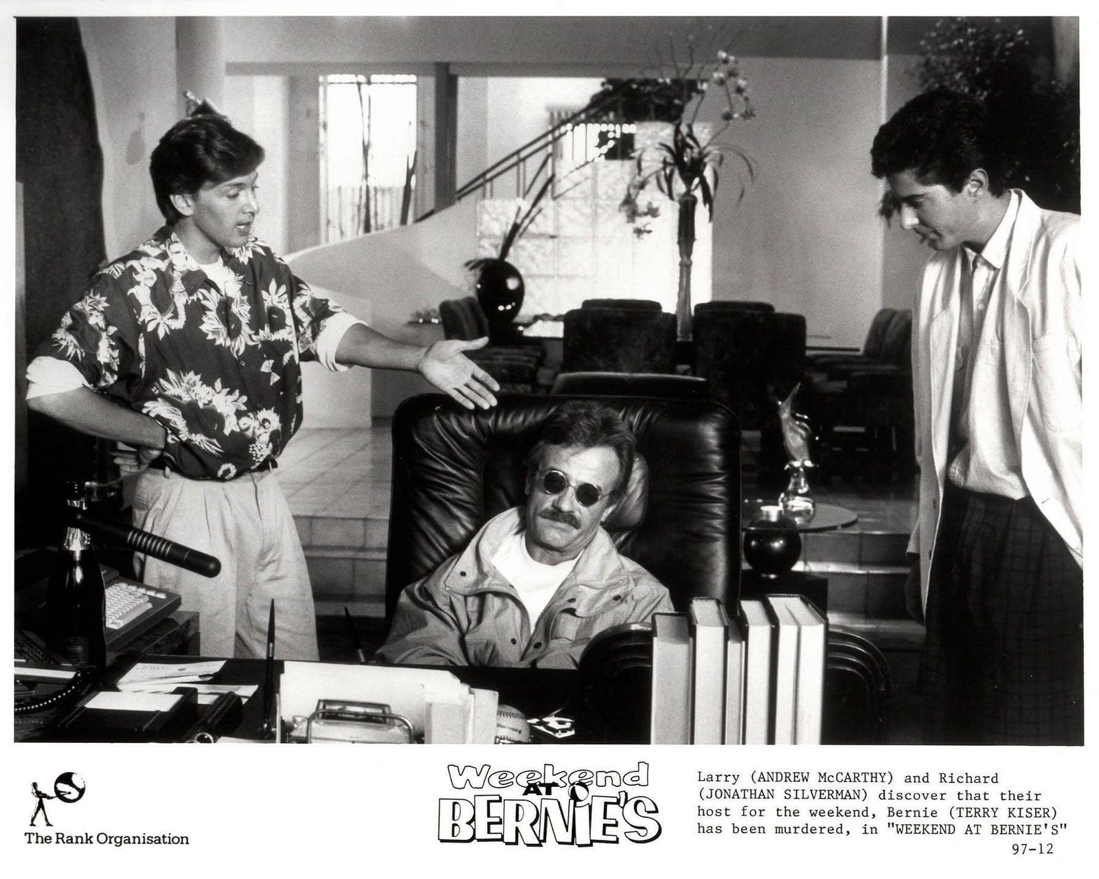 Photo de presse originale encadrée, Weekend at Bernie's, 1989 photo vinterior