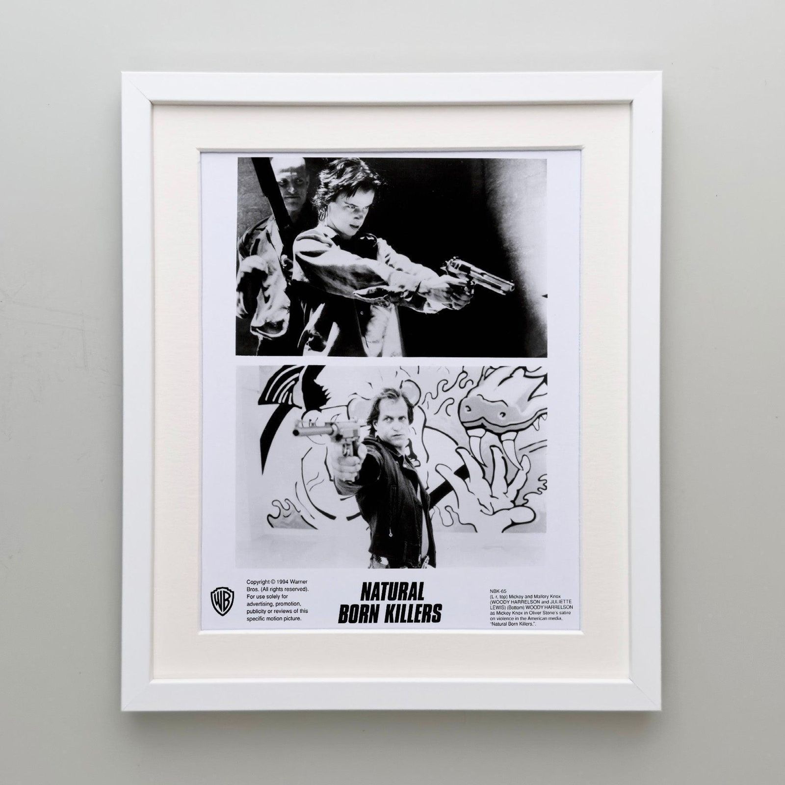Photographie de presse du film Natural Born Killers, 1994, encadrée photo Art
