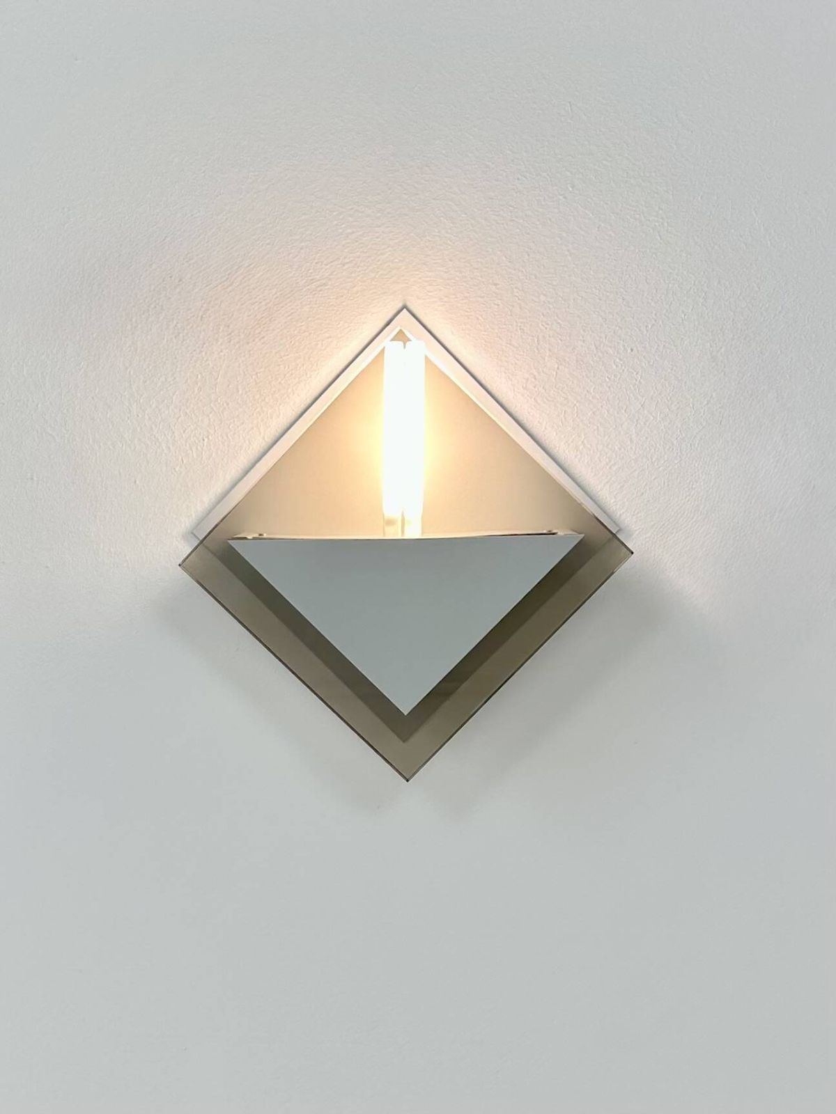 photo furniture Pair Of Vintage Wall Lights Glass Light Studio Model 20623, France, 1980