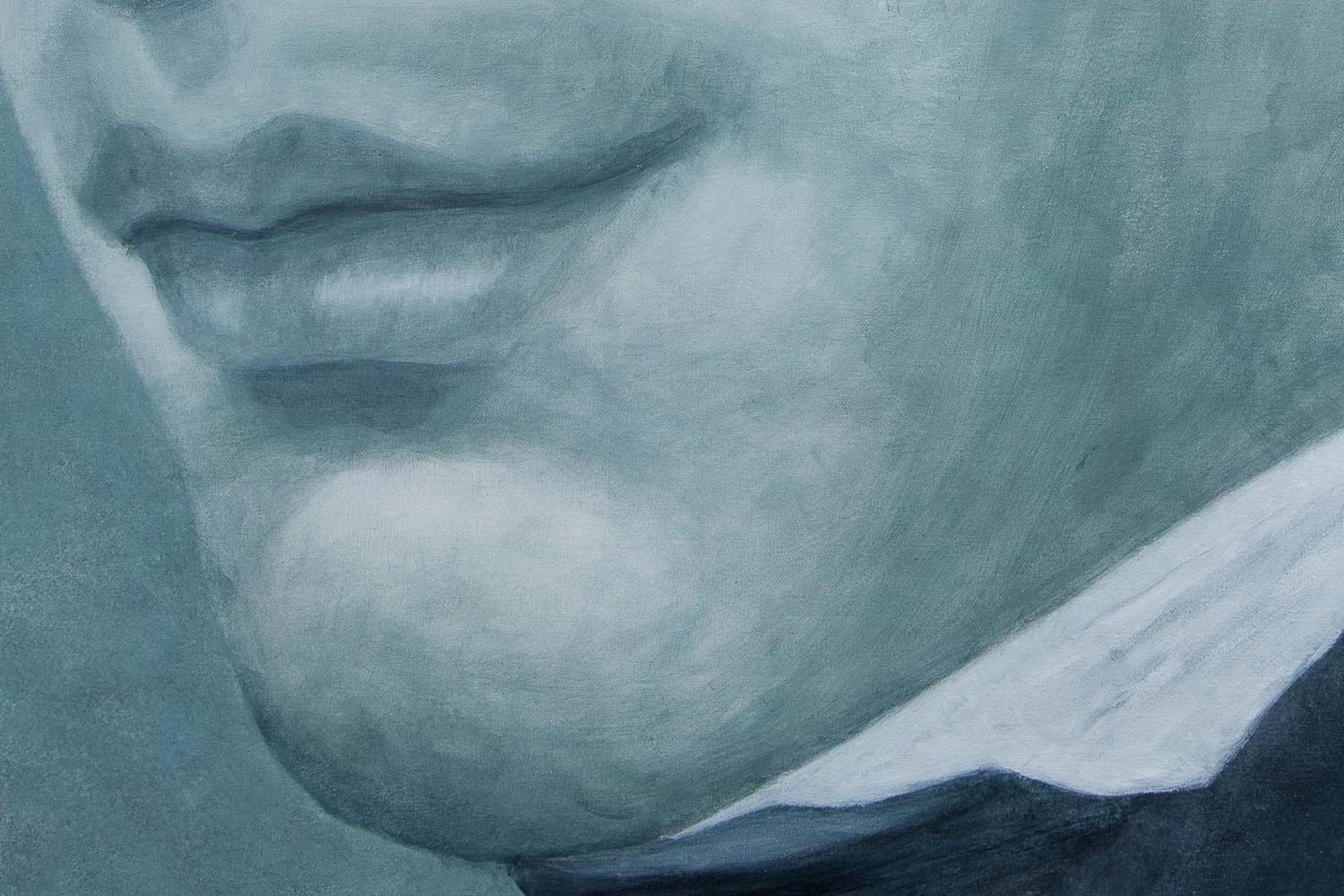 Evelyne Baget Detail Painted On Canvas After Girodet. Contemporary photo vinterior