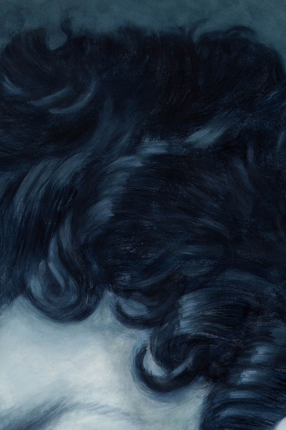 Evelyne Baget Detail Painted On Canvas After Girodet. Contemporary photo buy