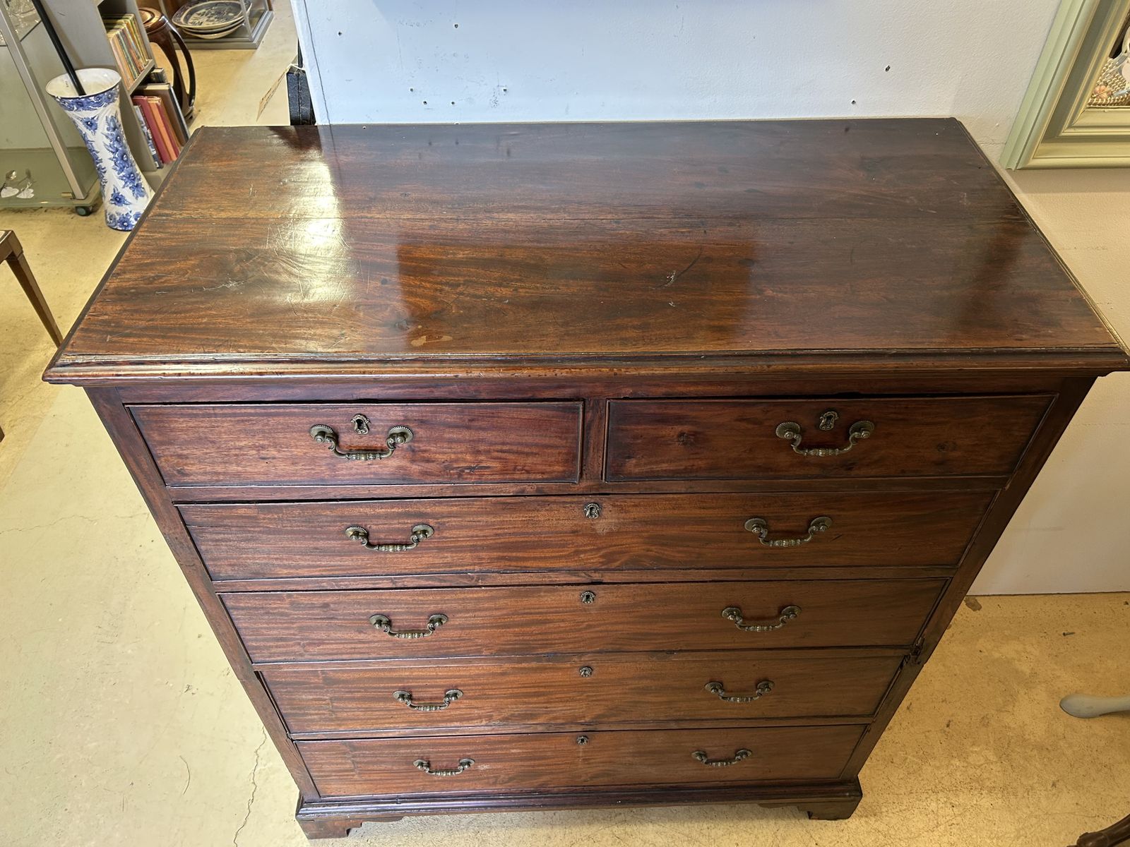 photo furniture Early Victorian Two Piece Mahogany Chest Of Drawers