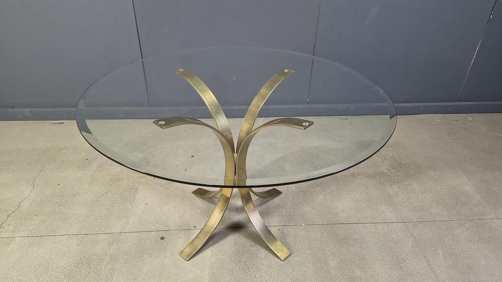 Vintage Brass Dining Set By Belgochrom, 1970s photo 1500.0