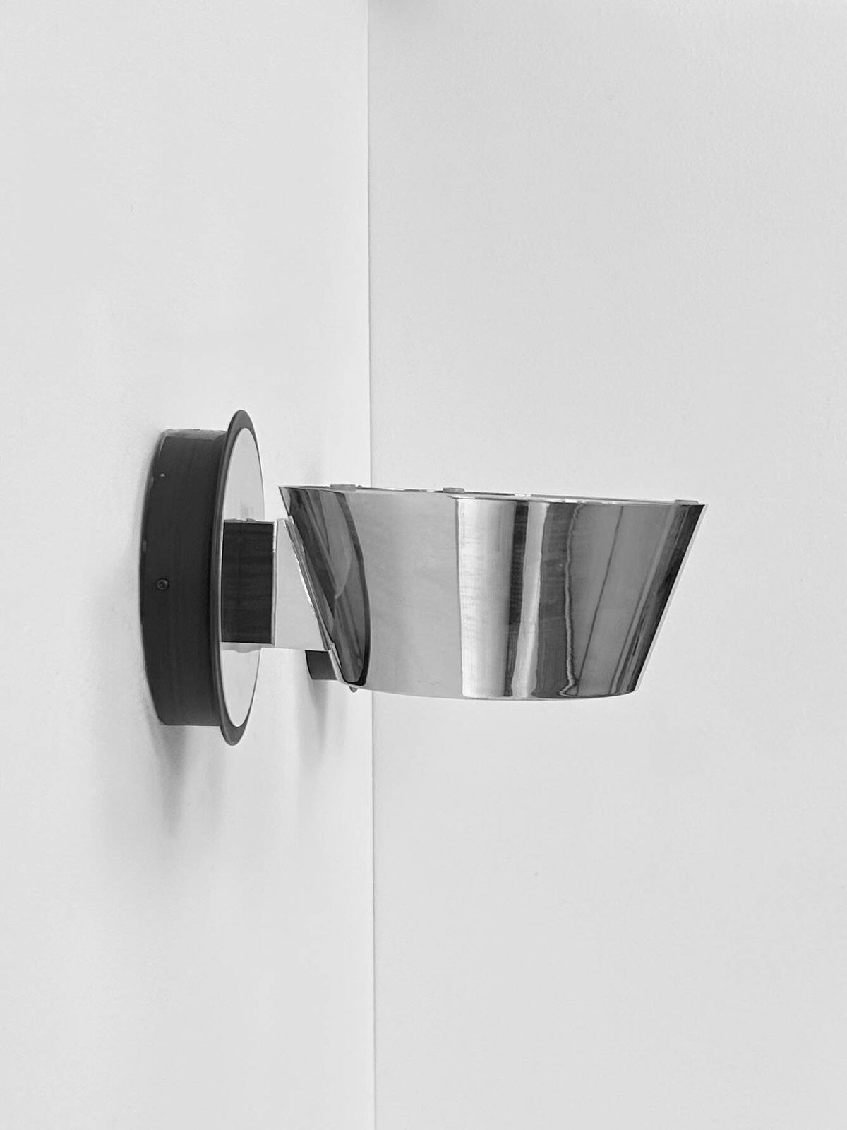 Pair Of Wall Lights In Chrome And Frosted Glass, France, 1970 photo vinterior
