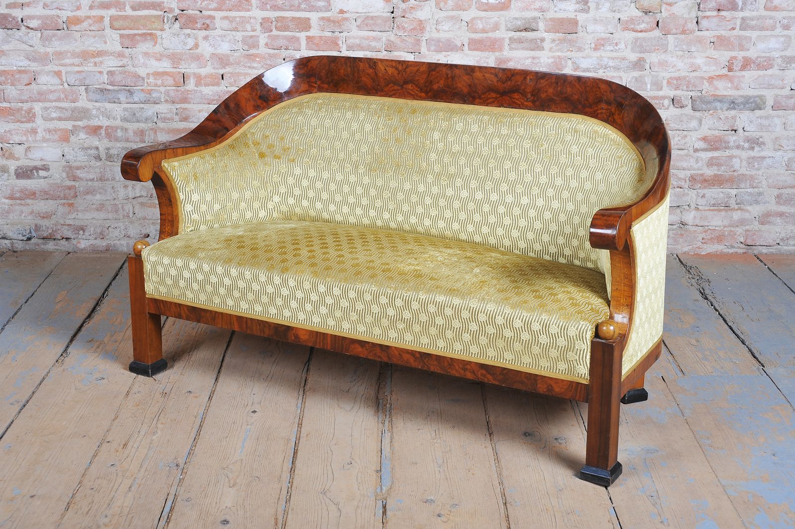 Restored Empire Seating Set, Walnut, Inlaid, Revived Polish, Austria, 1810s photo buy