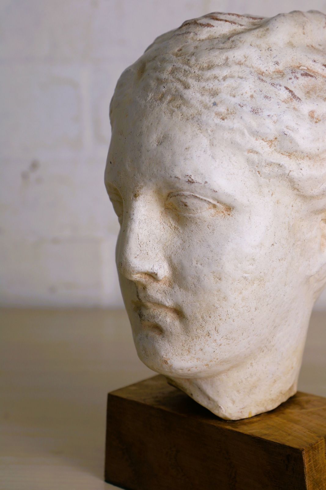 A Vintage Terracotta Mounted Bust Of The Greek Goddess Hygieia Grand Tour Styled photo Home Decor