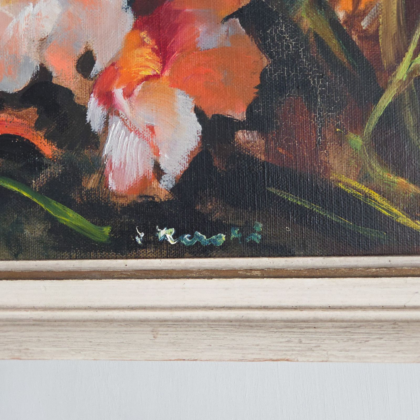 Mid Century Impresisonist Floral Oil Painting photo 185.0