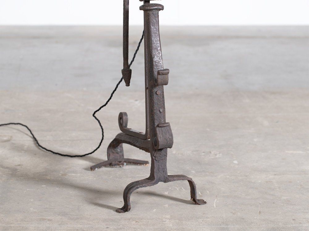 French Folk Art Floor Lamp, Early 20th Century photo vinterior