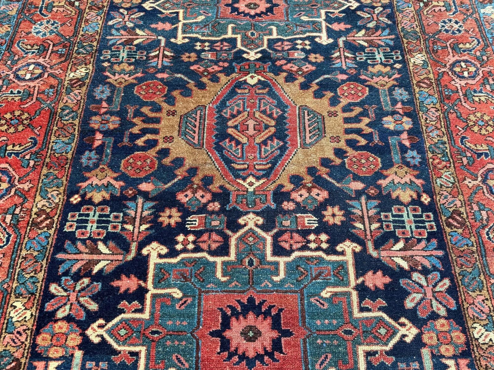 Antique Karaja Rug 1.82m X 1.42m photo vintage