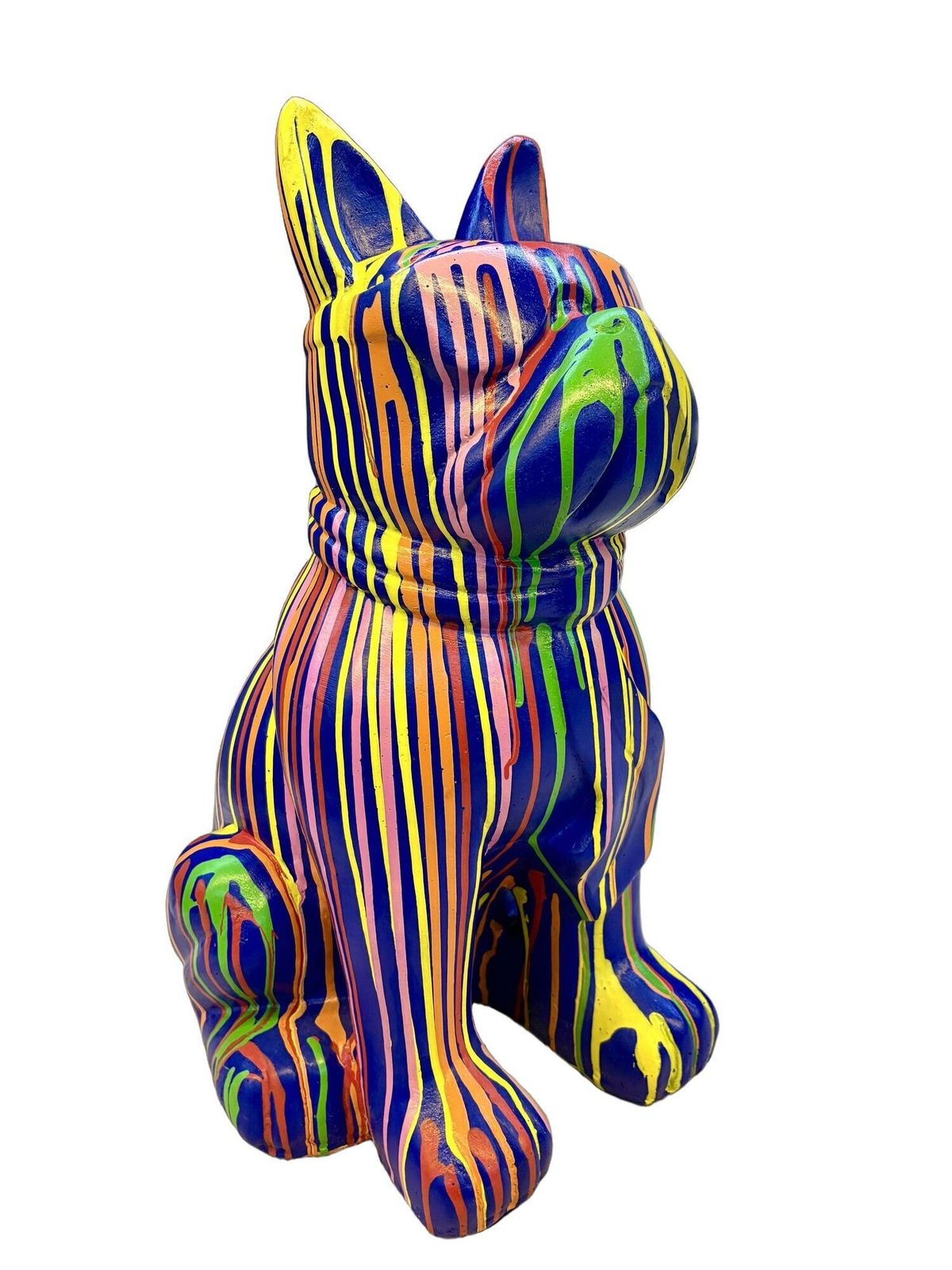21st Century Contemporary Bulldog Sculpture, Pop Art Style   Handpainted, 2026