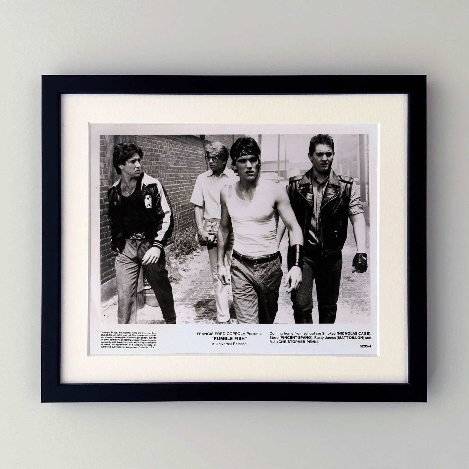 Rumble Fish 1983 Publicity Film Movie Press Still Framed photo furniture