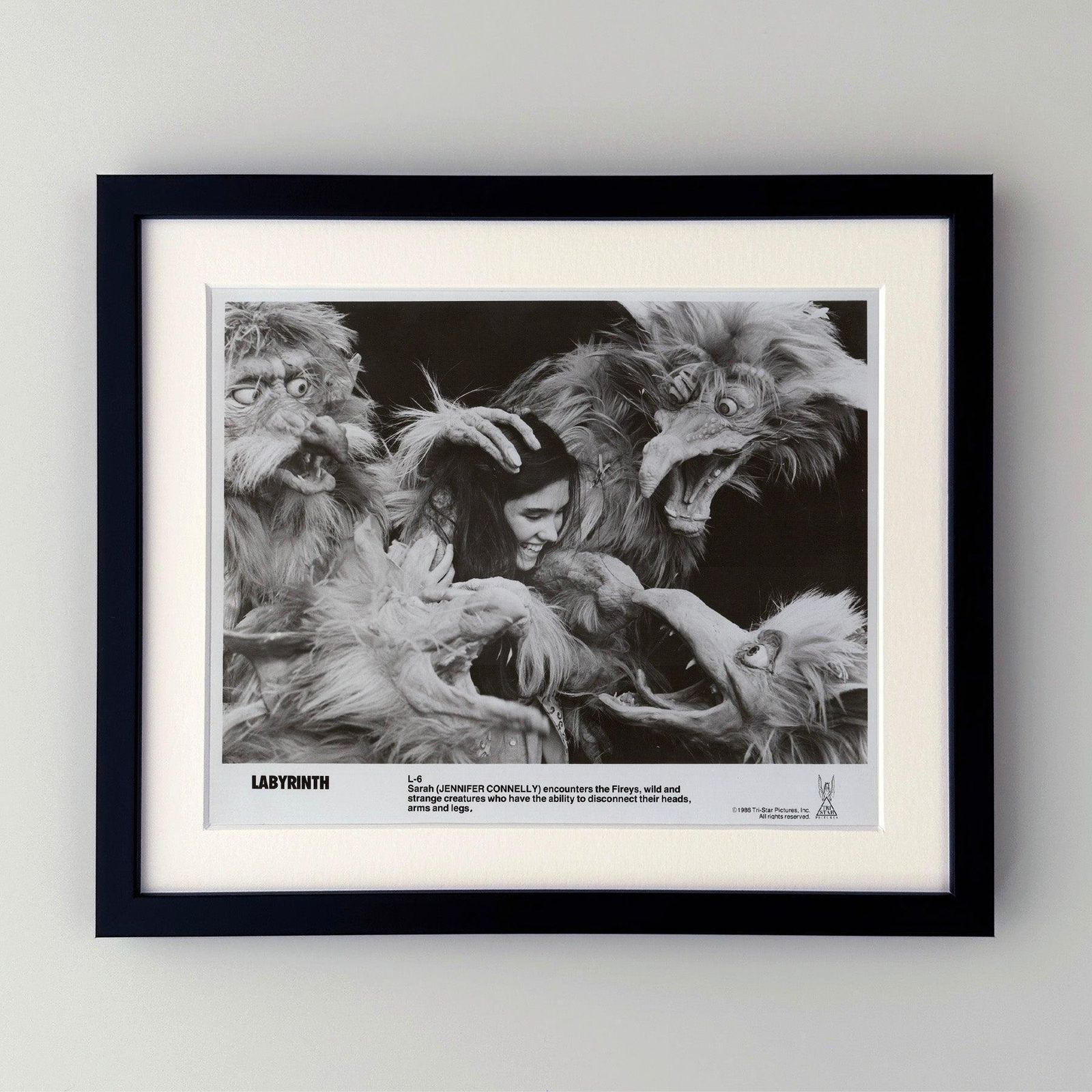 Photo de presse encadrée, Labyrinth, 1986 photo furniture