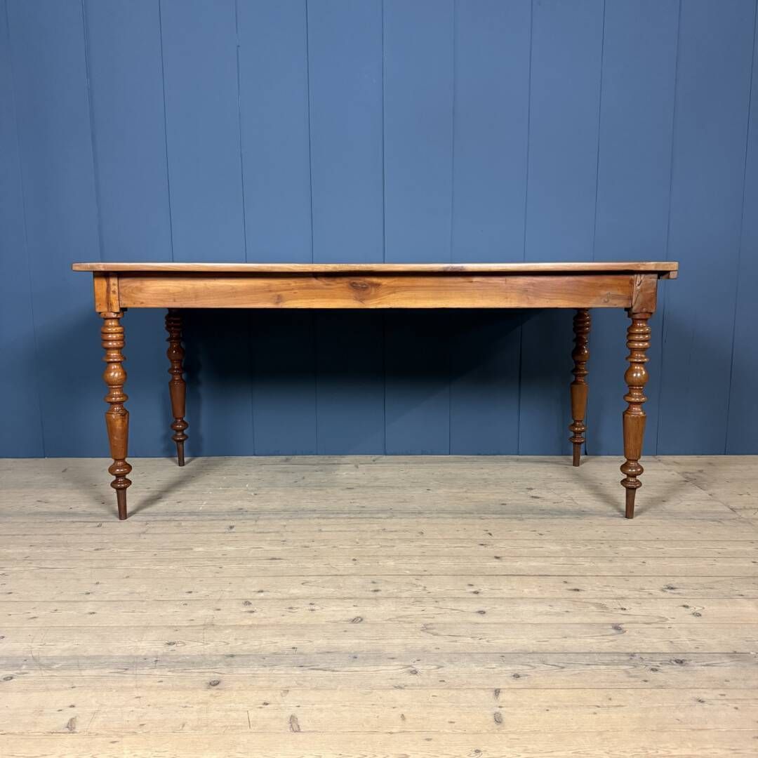Antique Cherry Wood Dining Table From France photo Furniture