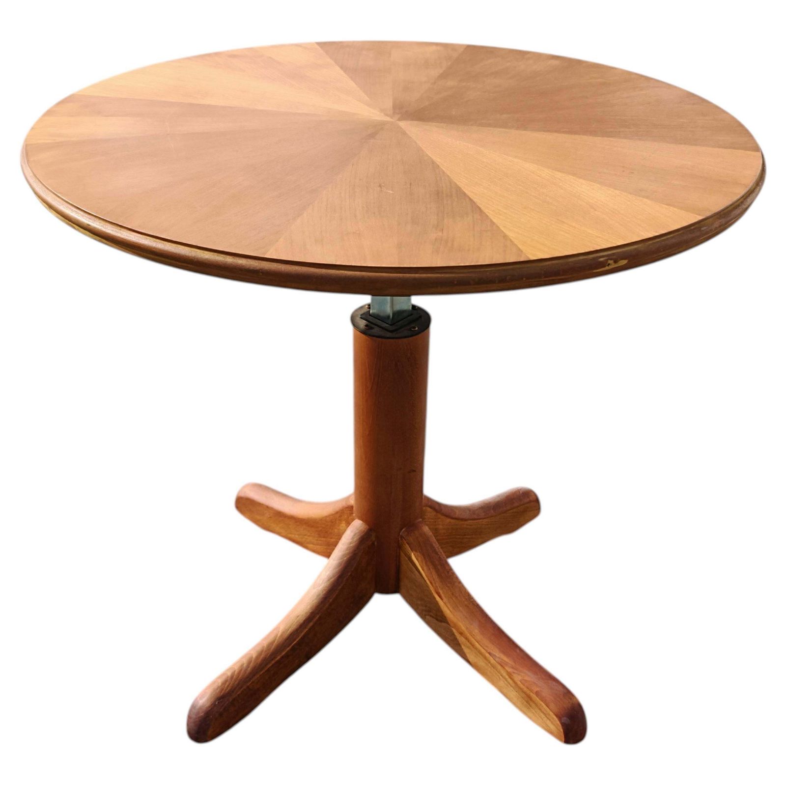 Mid Century Coffee Or Breakfast Table In Cherry Wood By Ilse, Adjustable Height
