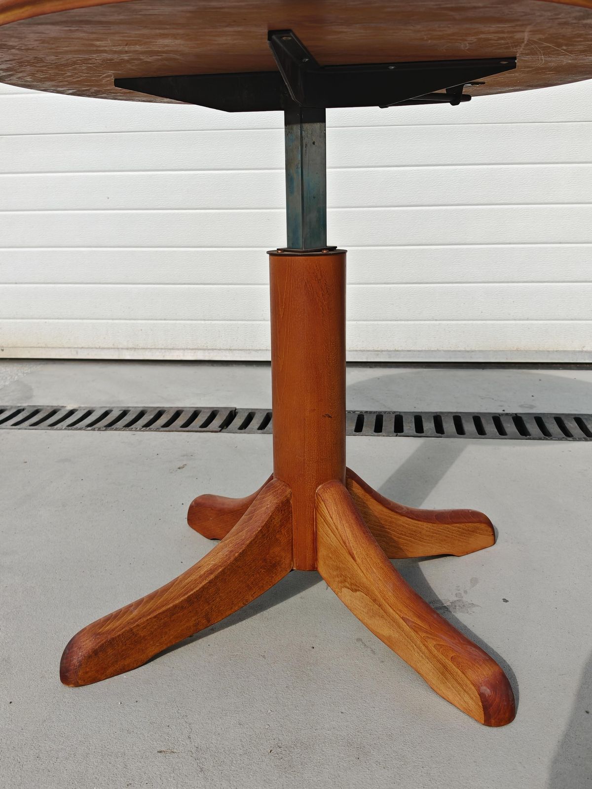 Mid Century Coffee Or Breakfast Table In Cherry Wood By Ilse, Adjustable Height photo for sale