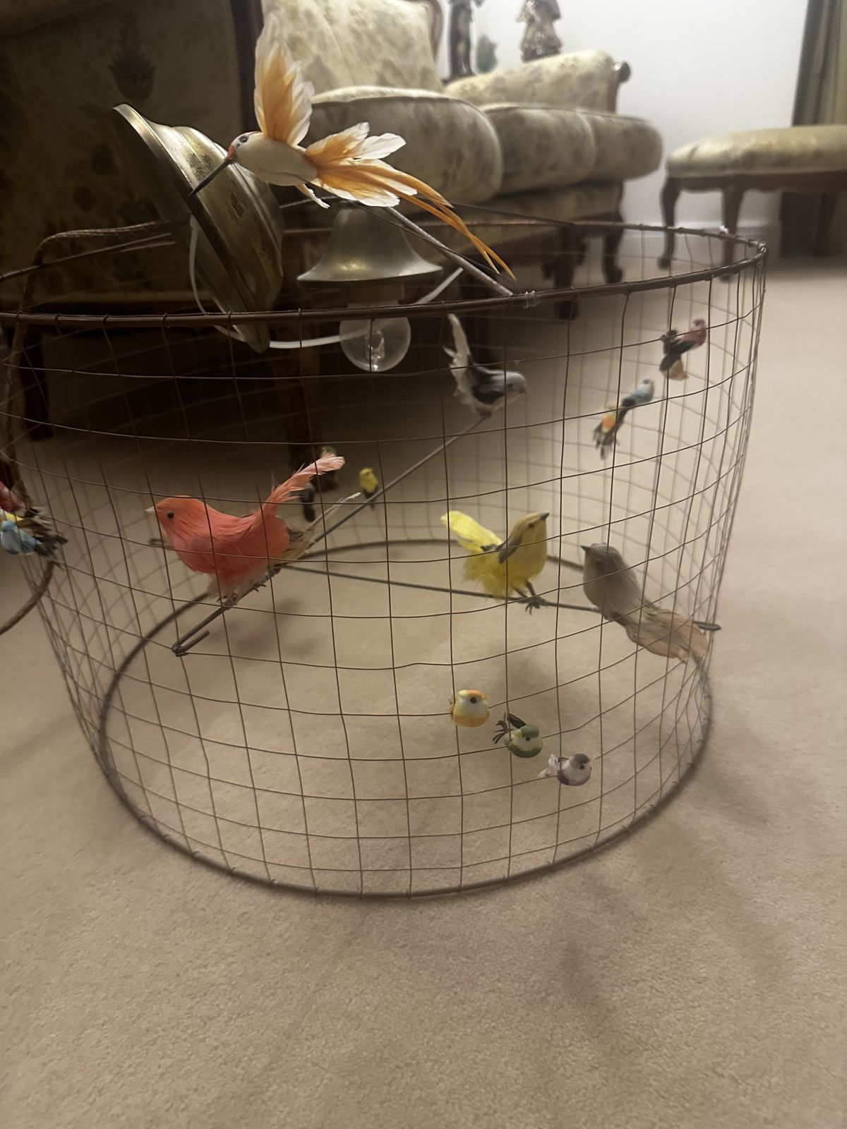 Mathieu Challieres La Voliere Birdcage Pendant Lamp 45cm Originally £480, Selling For £75 photo for sale