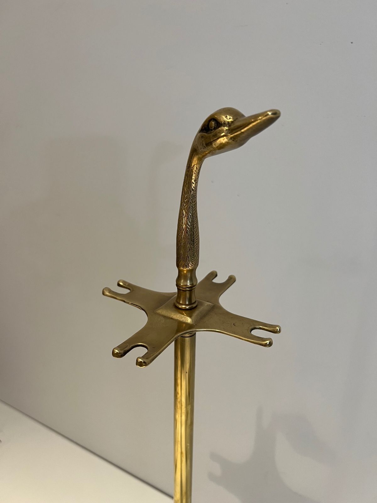 photo buy Brass Fire Set With Duck Heads In The Style Of Maison Jansen