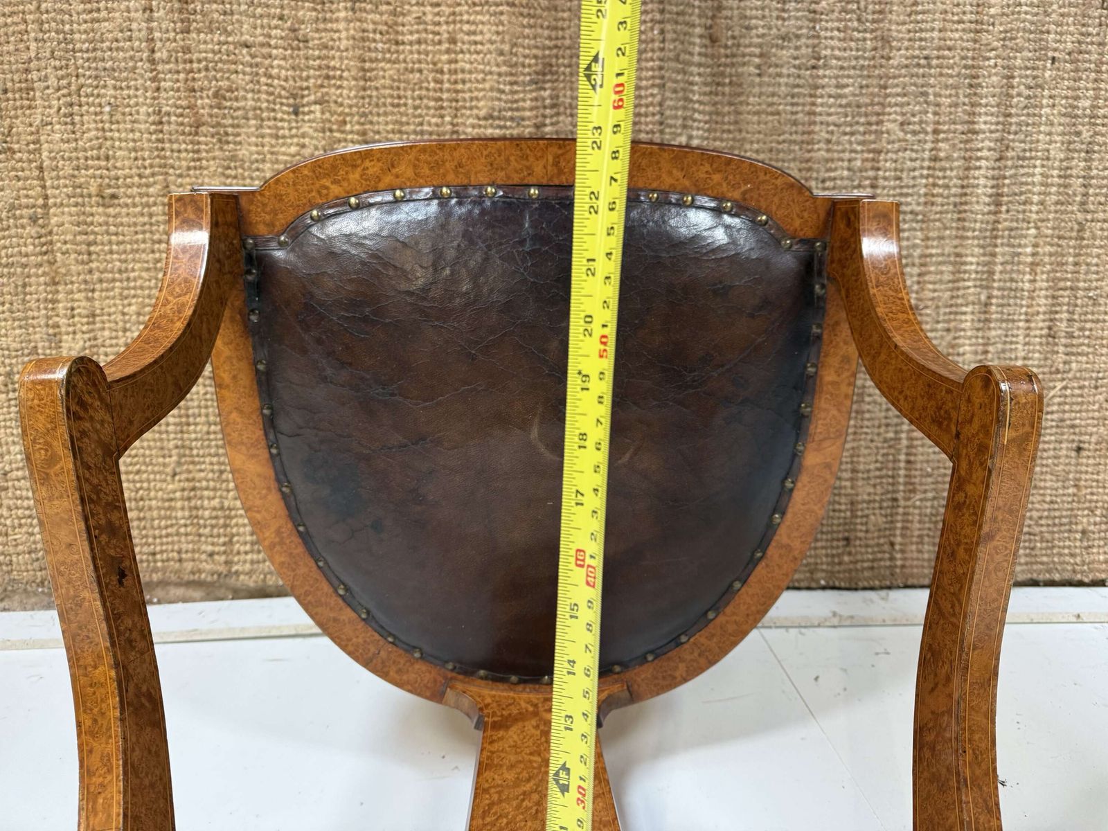 Furniture Late 19th Century Burr Elm Desk Chair photo