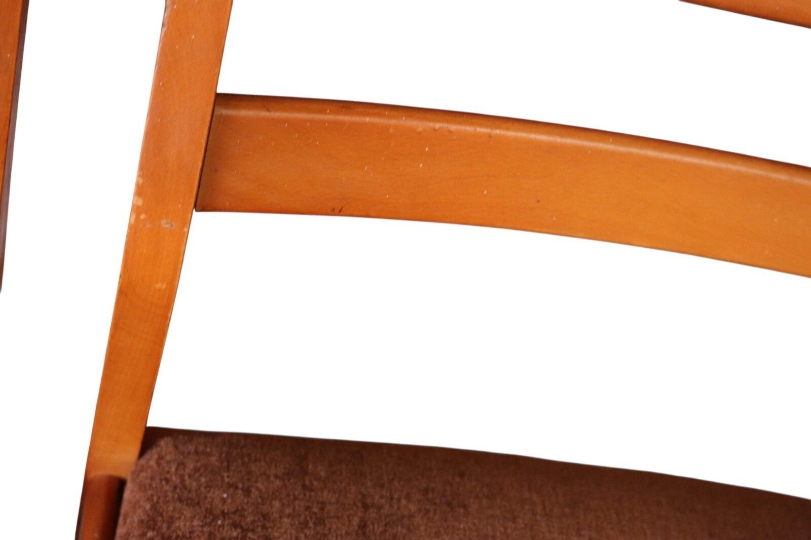 Set Of 4 Mid Century Teak Dining Chairs   Ladder Back Danish Style Retro photo vinterior
