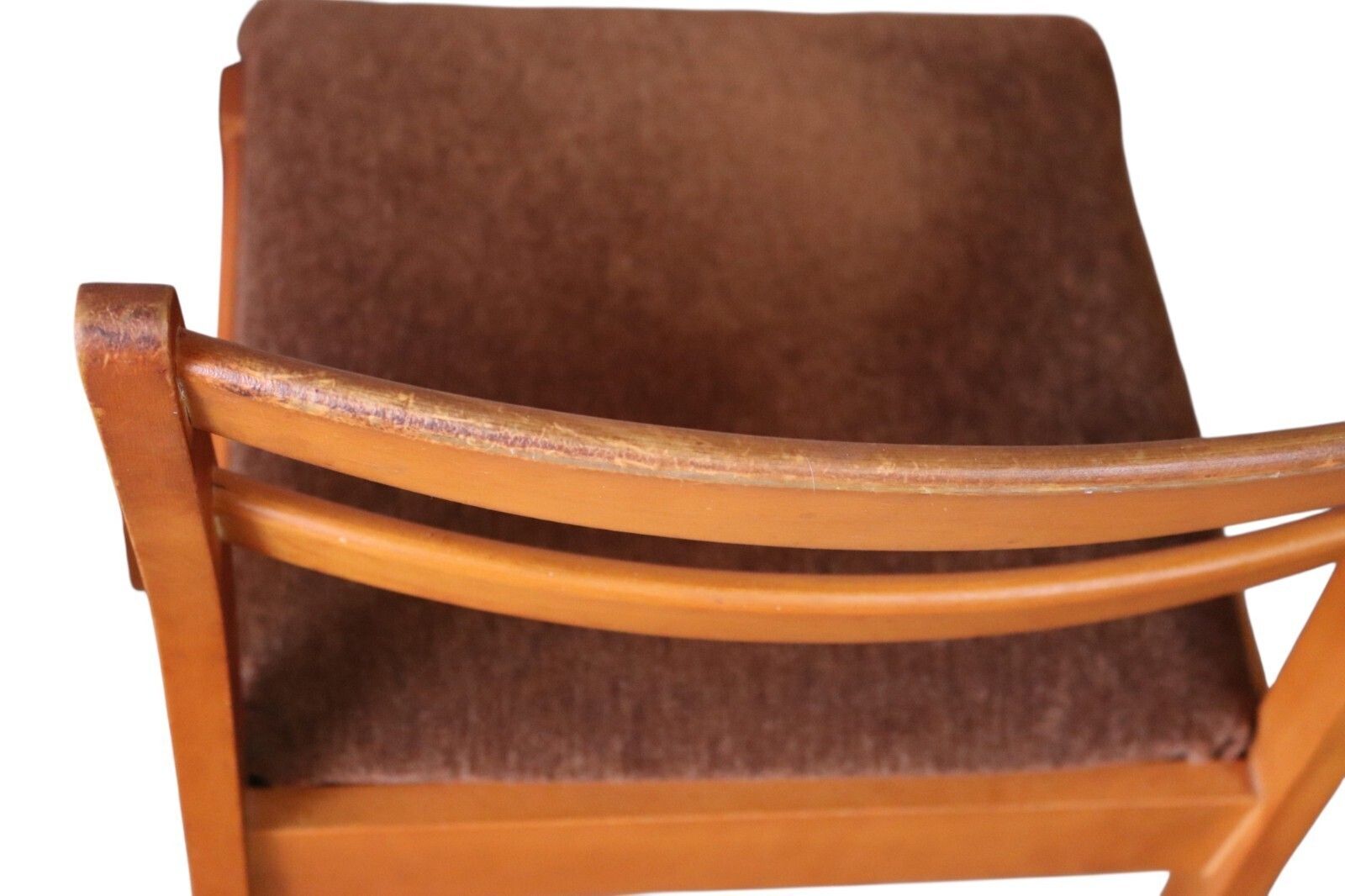 photo furniture Set Of 4 Mid Century Teak Dining Chairs   Ladder Back Danish Style Retro