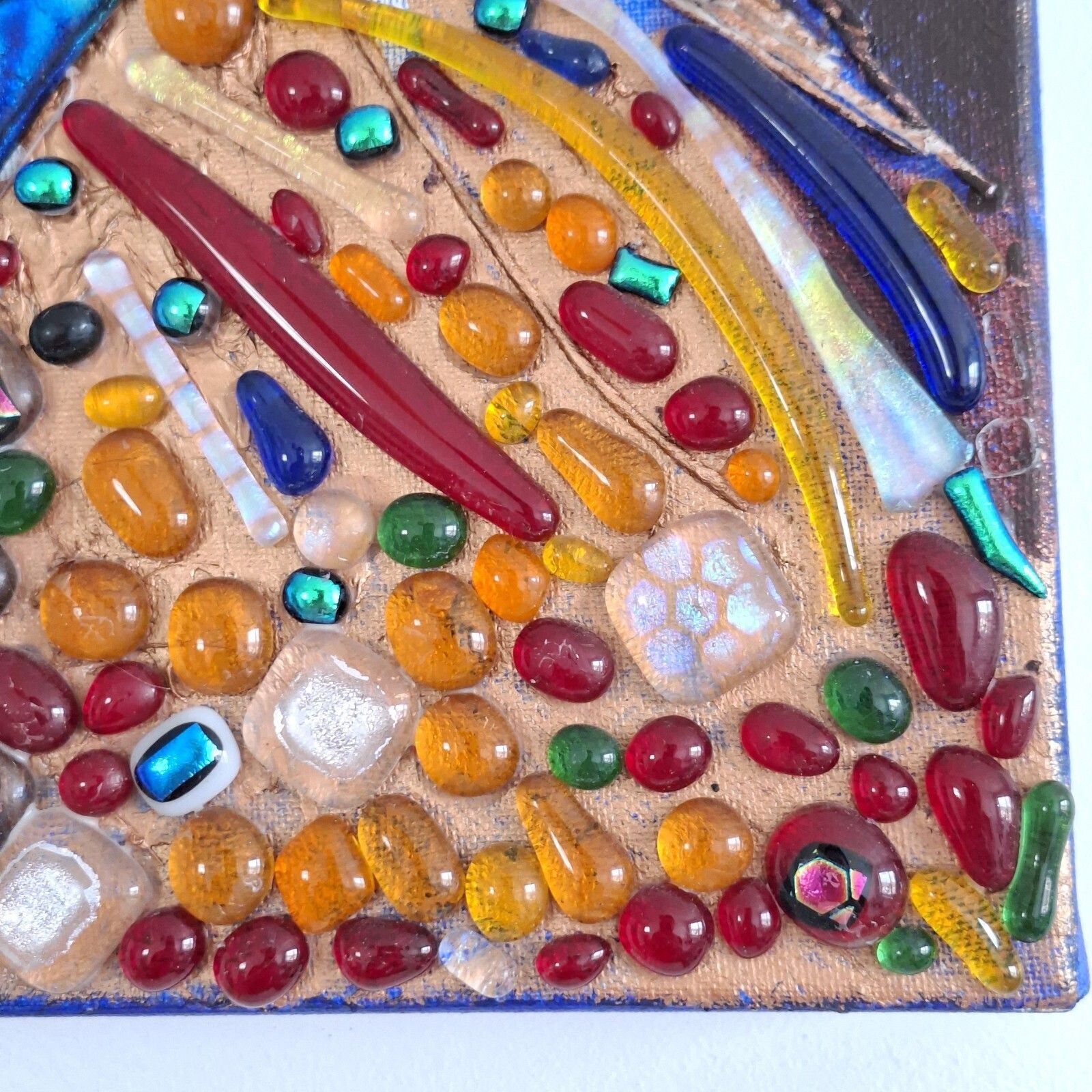 Angela Brady Mixed Media Portrait Artwork Fused Glass Canvas Contemporary Irish photo vinterior