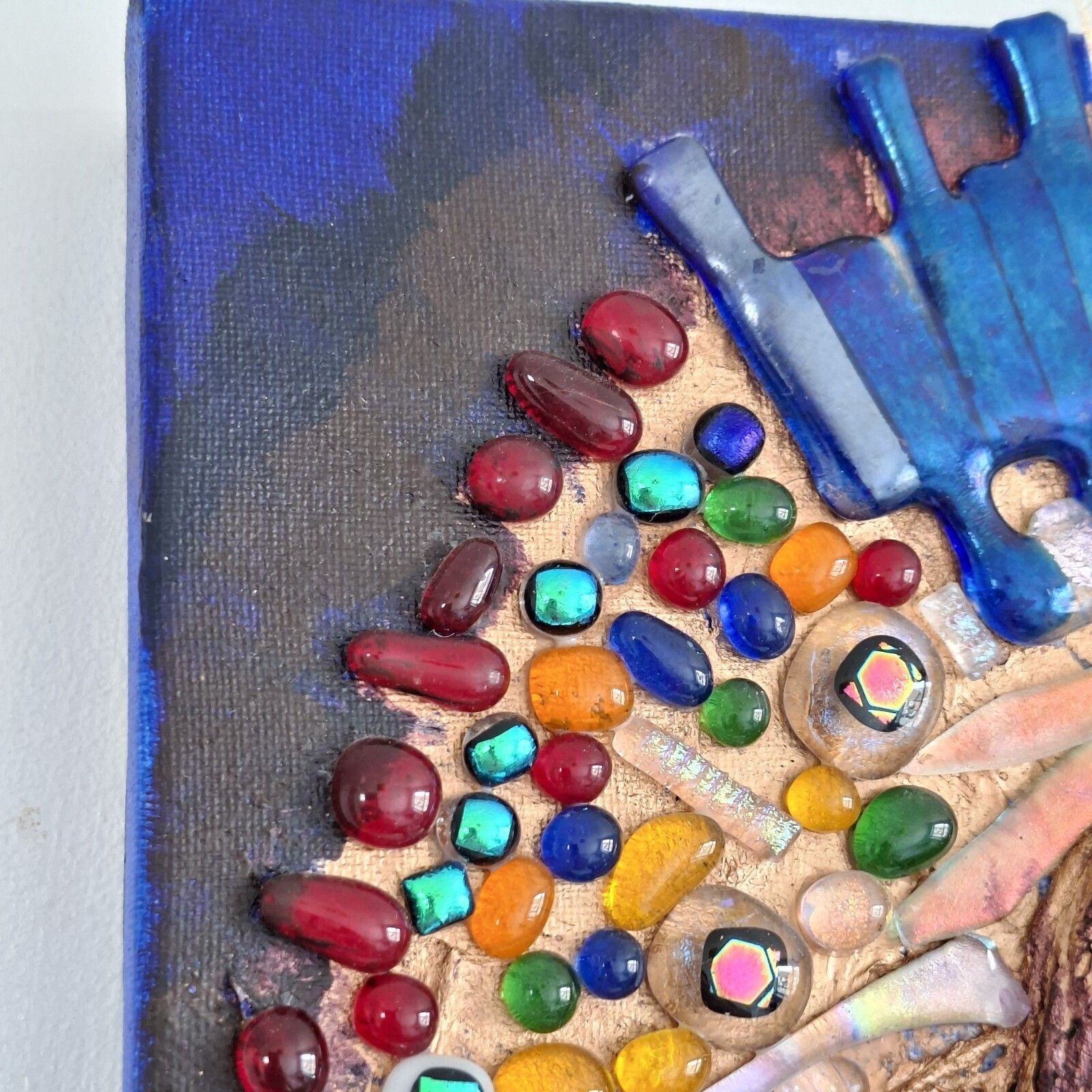photo for sale Angela Brady Mixed Media Portrait Artwork Fused Glass Canvas Contemporary Irish