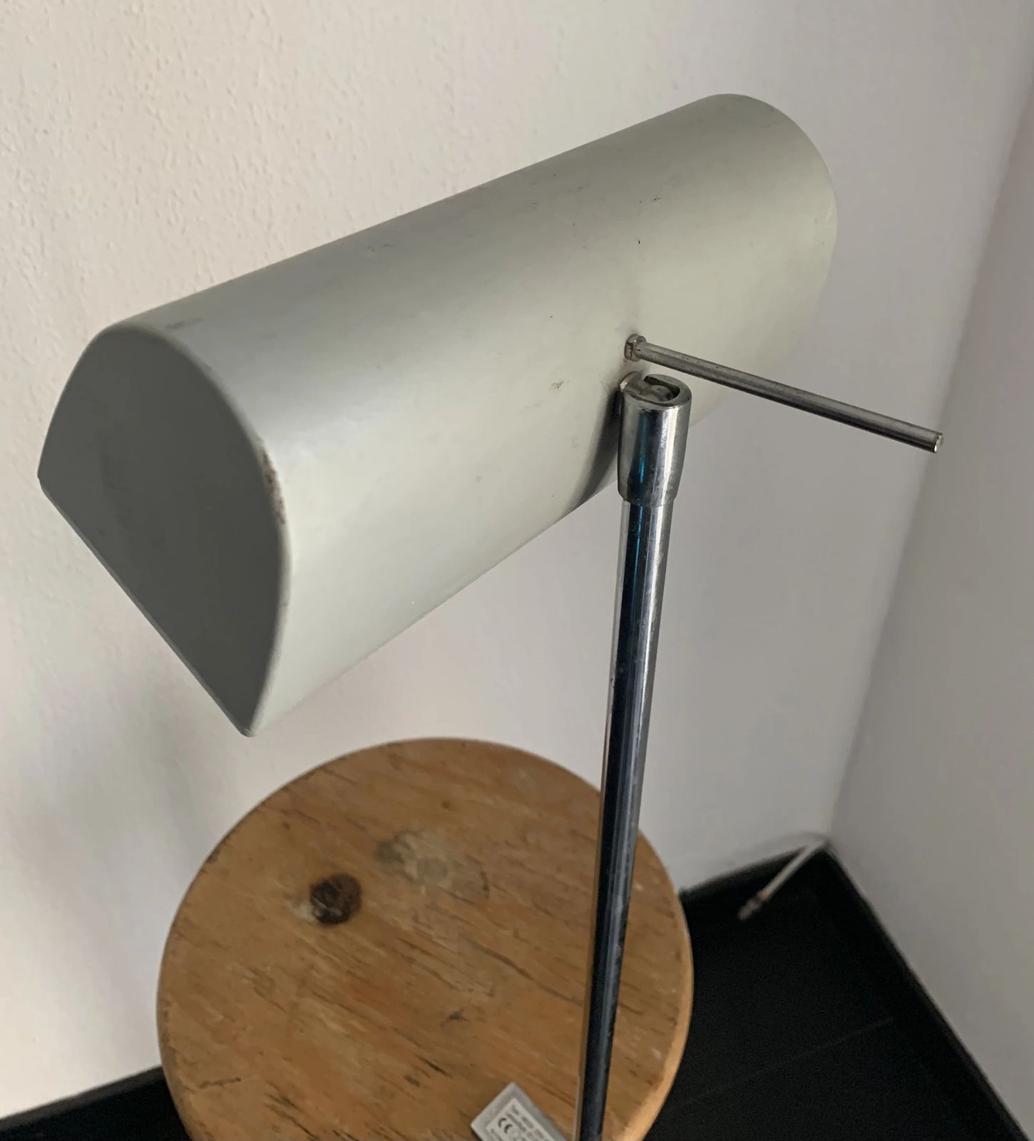 Vintage 1980s Medical Lamp, Cement Grey And Chrome Finish   50 Cm photo buy
