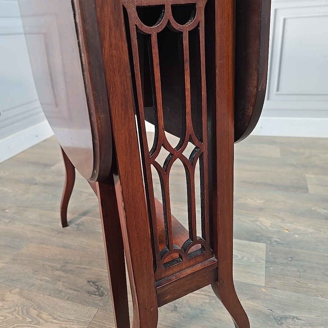 photo furniture Antique Wooden Sutherland Table   Mahogany Drop Leaf Gateleg Occasional Side