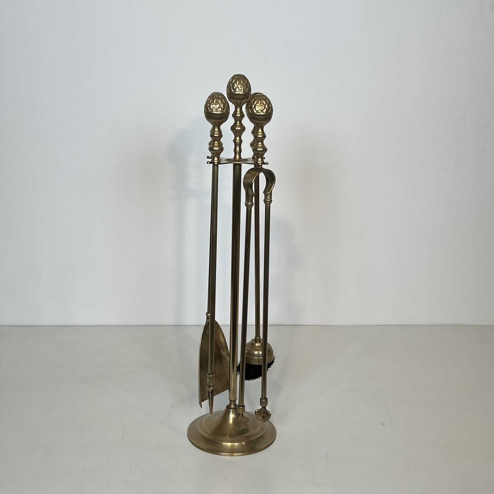 Brass Fire Kit With Pine Cones photo for sale