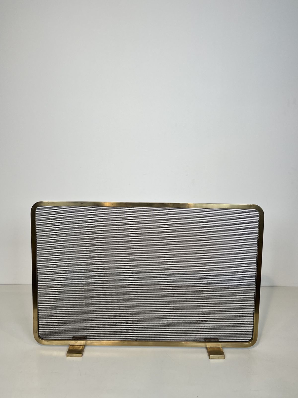 Brass And Wire Mesh Fire Screen