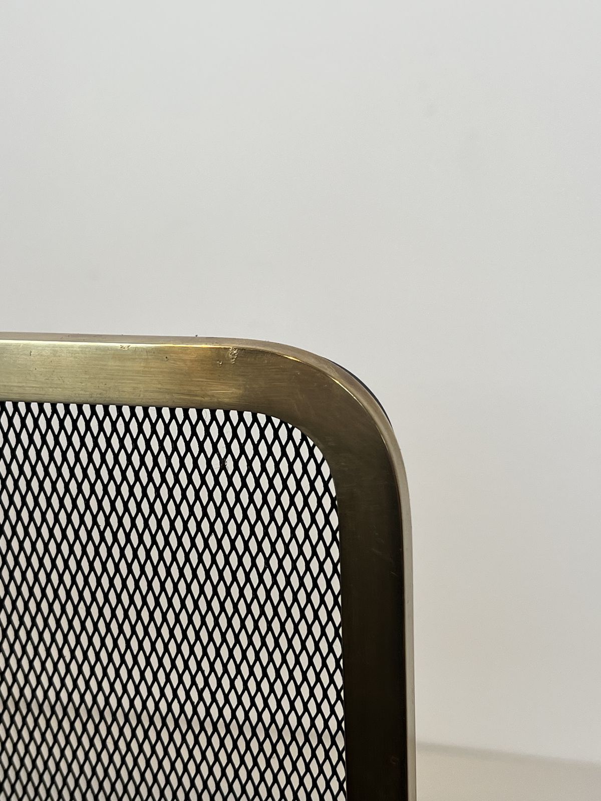 Brass And Wire Mesh Fire Screen photo buy