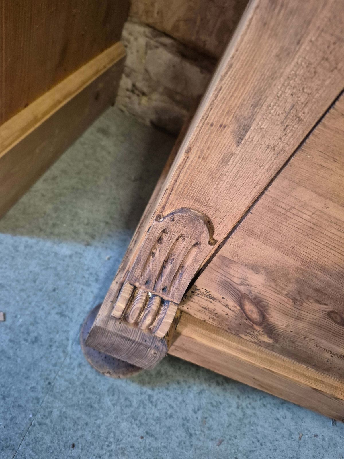 Tall Antique Pine Chest Of Drawers photo 545.0