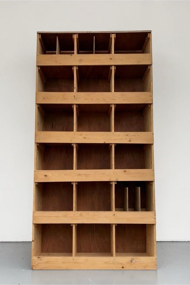 Vintage Solid Pine Cube Bookcase Piegon Hole Bookcase Industrial Style photo furniture