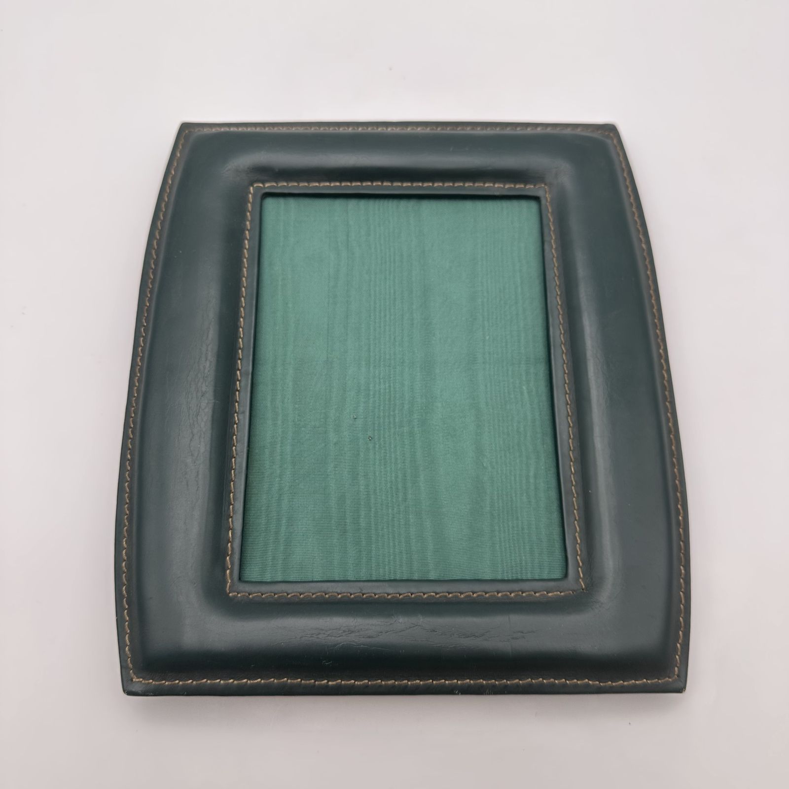 Green Leather Photo Frame, In The Style Of Jacques Adnet – French Work, Circa 1950 photo 480.0