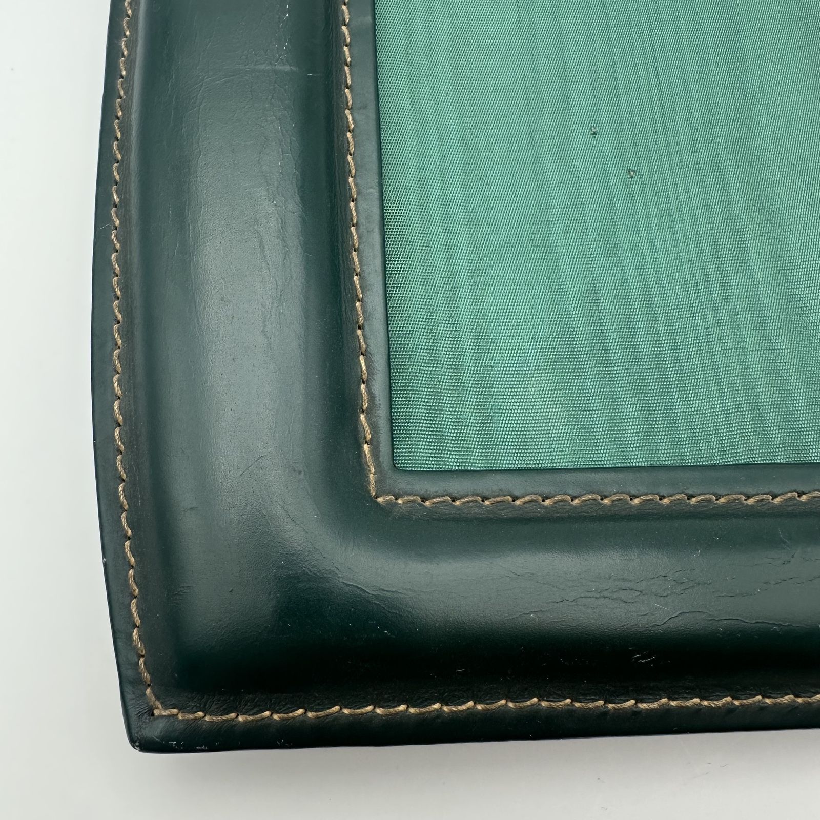 Green Leather Photo Frame, In The Style Of Jacques Adnet – French Work, Circa 1950 photo vintage