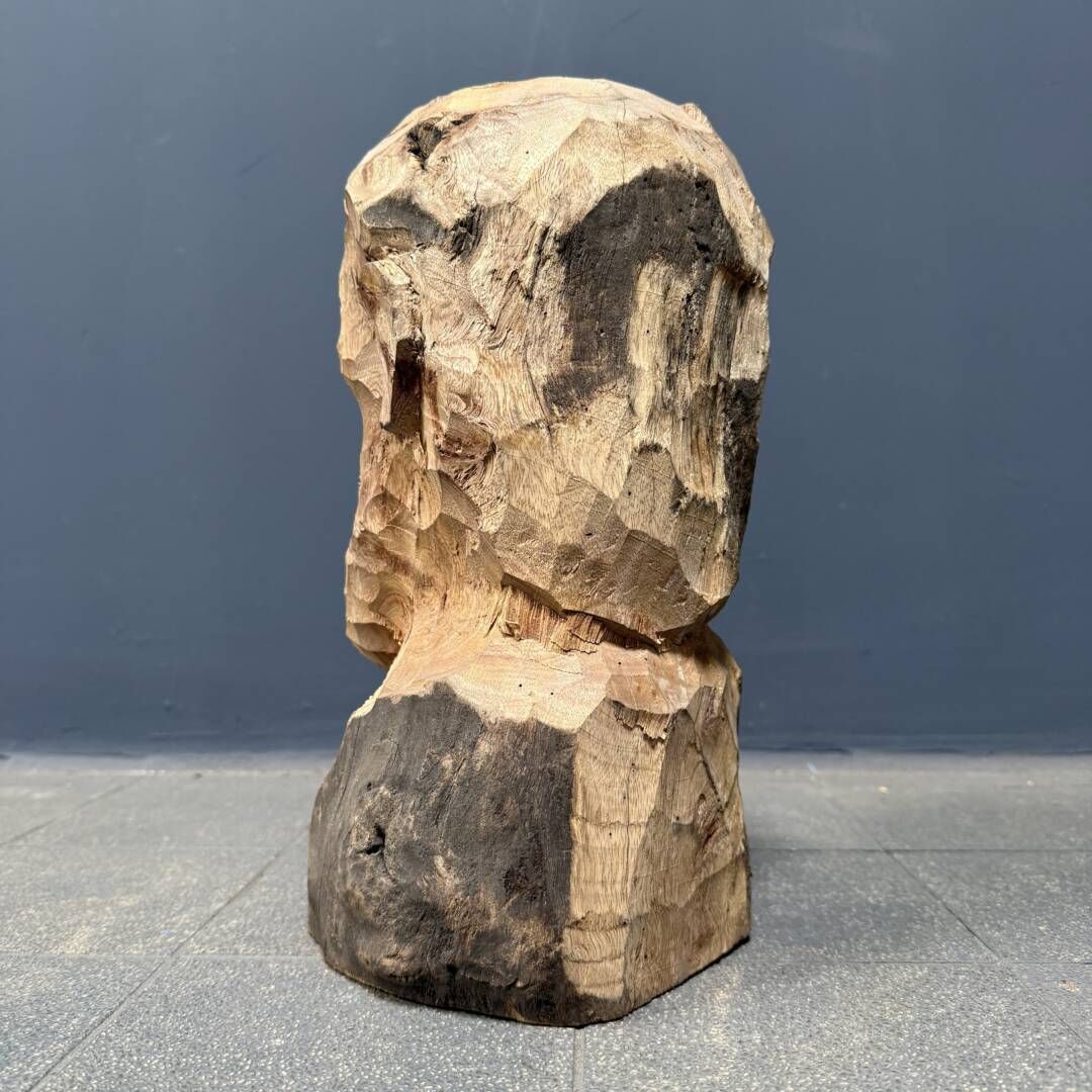 photo for sale A Wooden Carving Of A Man's Head Or Bust With A Beard