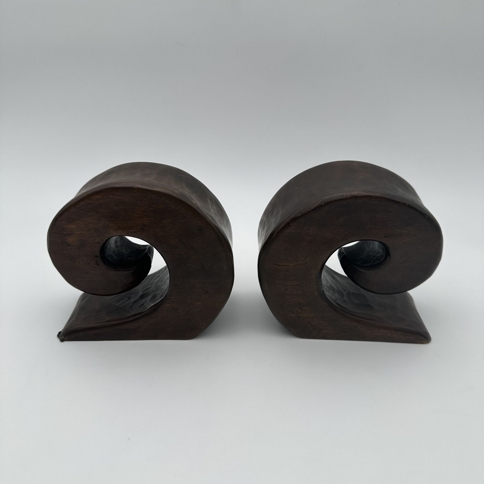 Pair Of Walnut Bookends – In The Style Of Alexandre Noll, France, Circa 1950 photo furniture