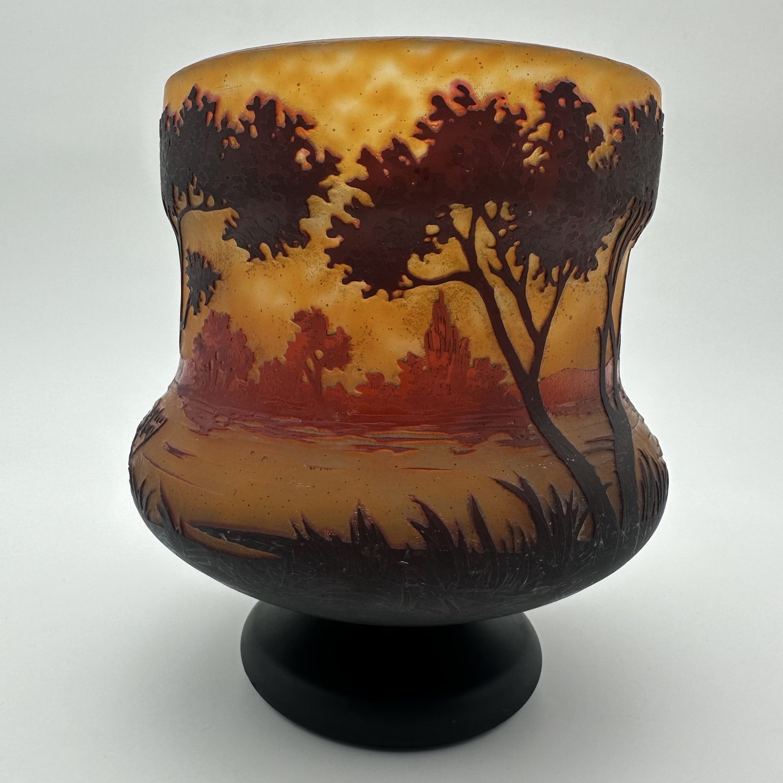 Art Nouveau Cameo Glass Vase – Daum Nancy, France, Circa 1900 photo Home Decor
