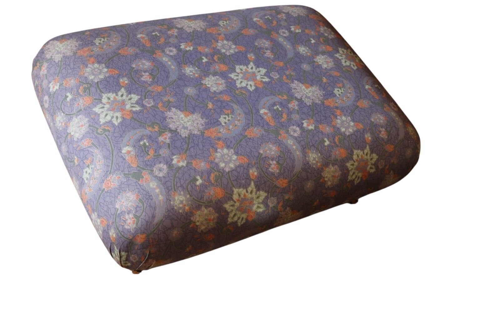 photo for sale Vintage Multiyork Howard Style Armchair And Footstool   Floral Paisley Blue
