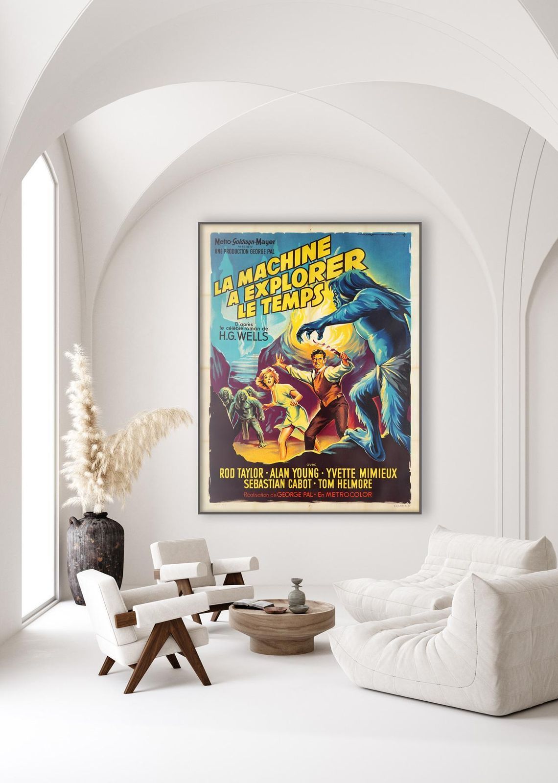 The Time Machine 1960 French Grande Film Poster, Roger Soubie photo furniture