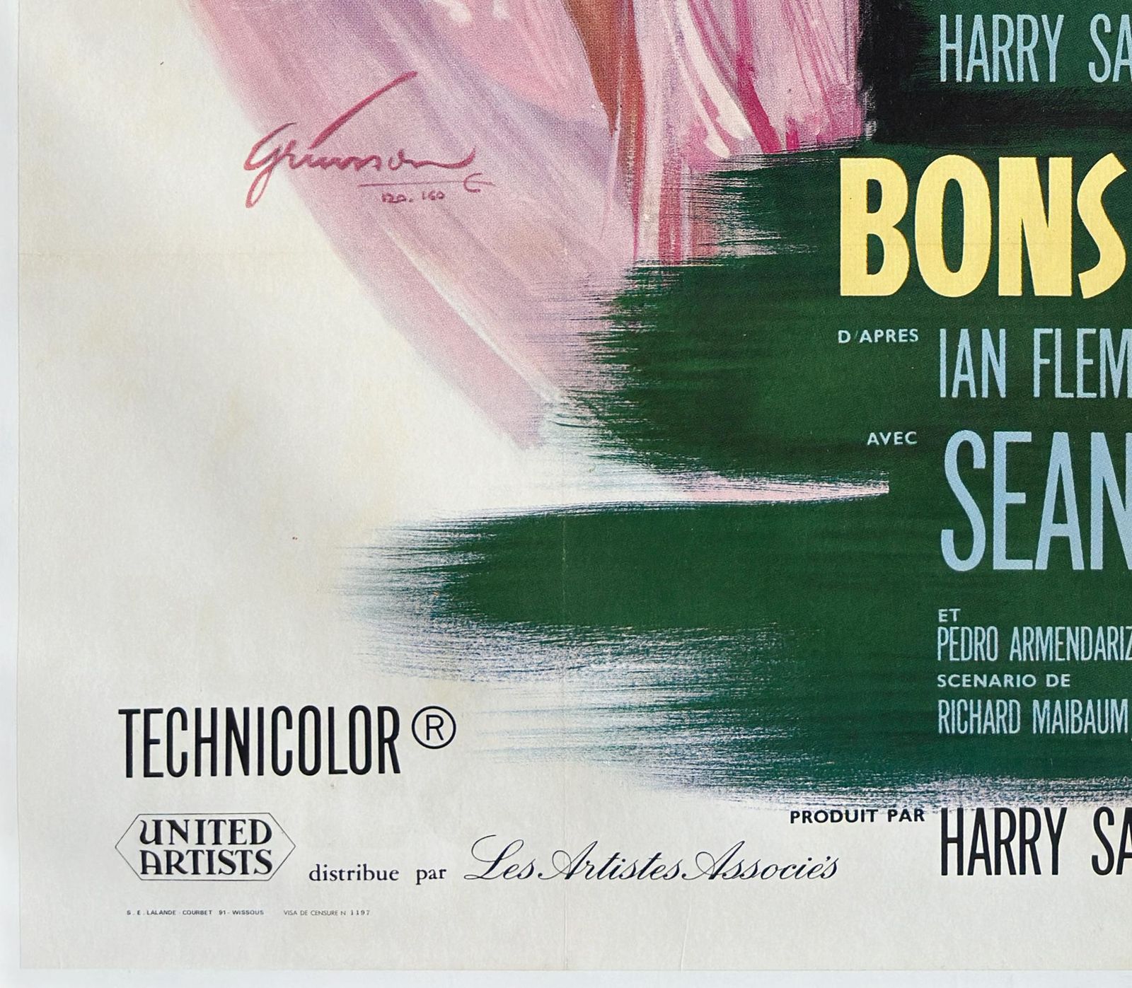 Affiche de cinéma française Grande, From Russia With Love, années 1970, Boris Grinsson photo buy