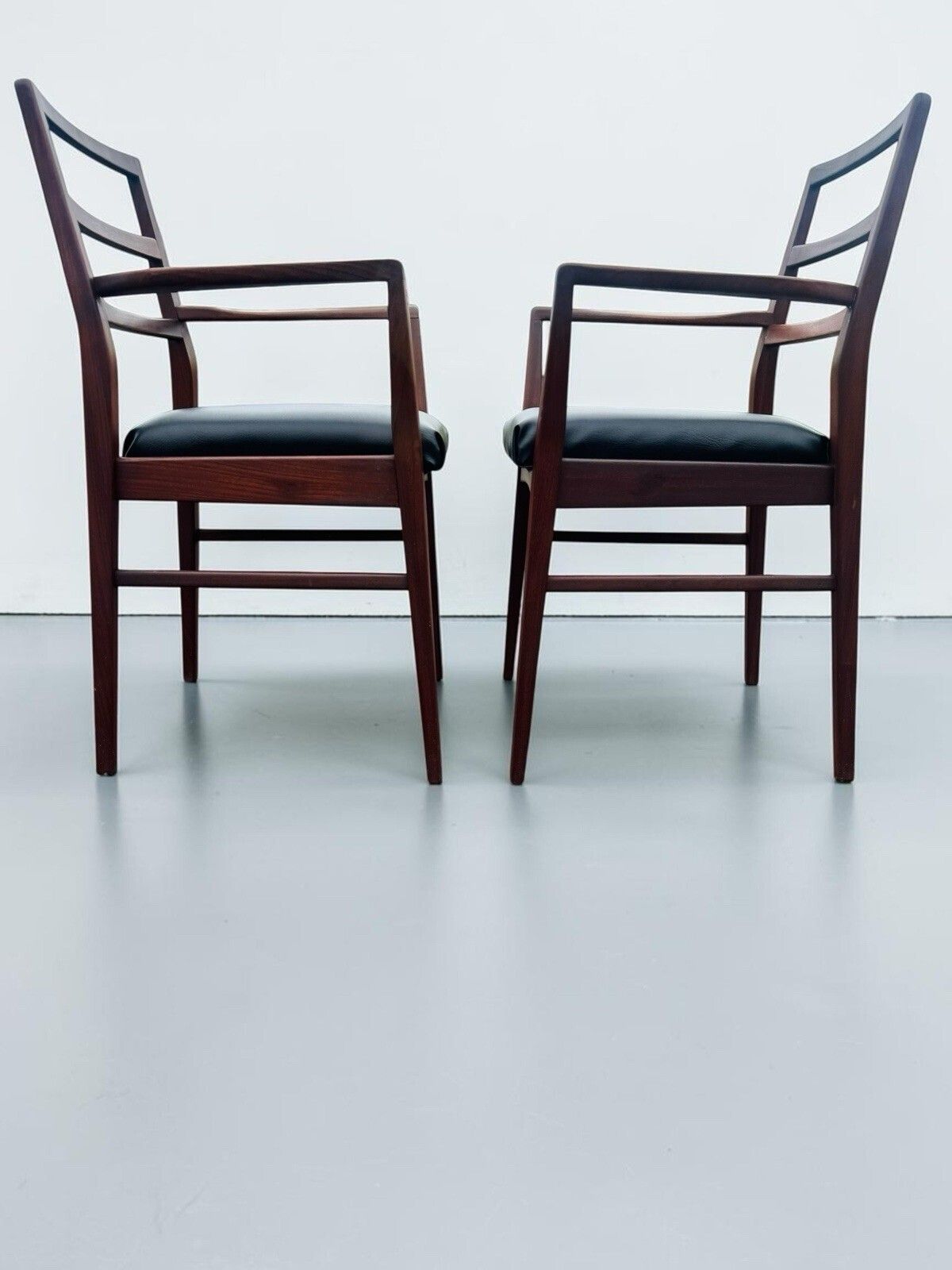 photo vintage Set Of Six Richard Hornby For Heals Solid Afromosia Dining Chairs Retro C1960s