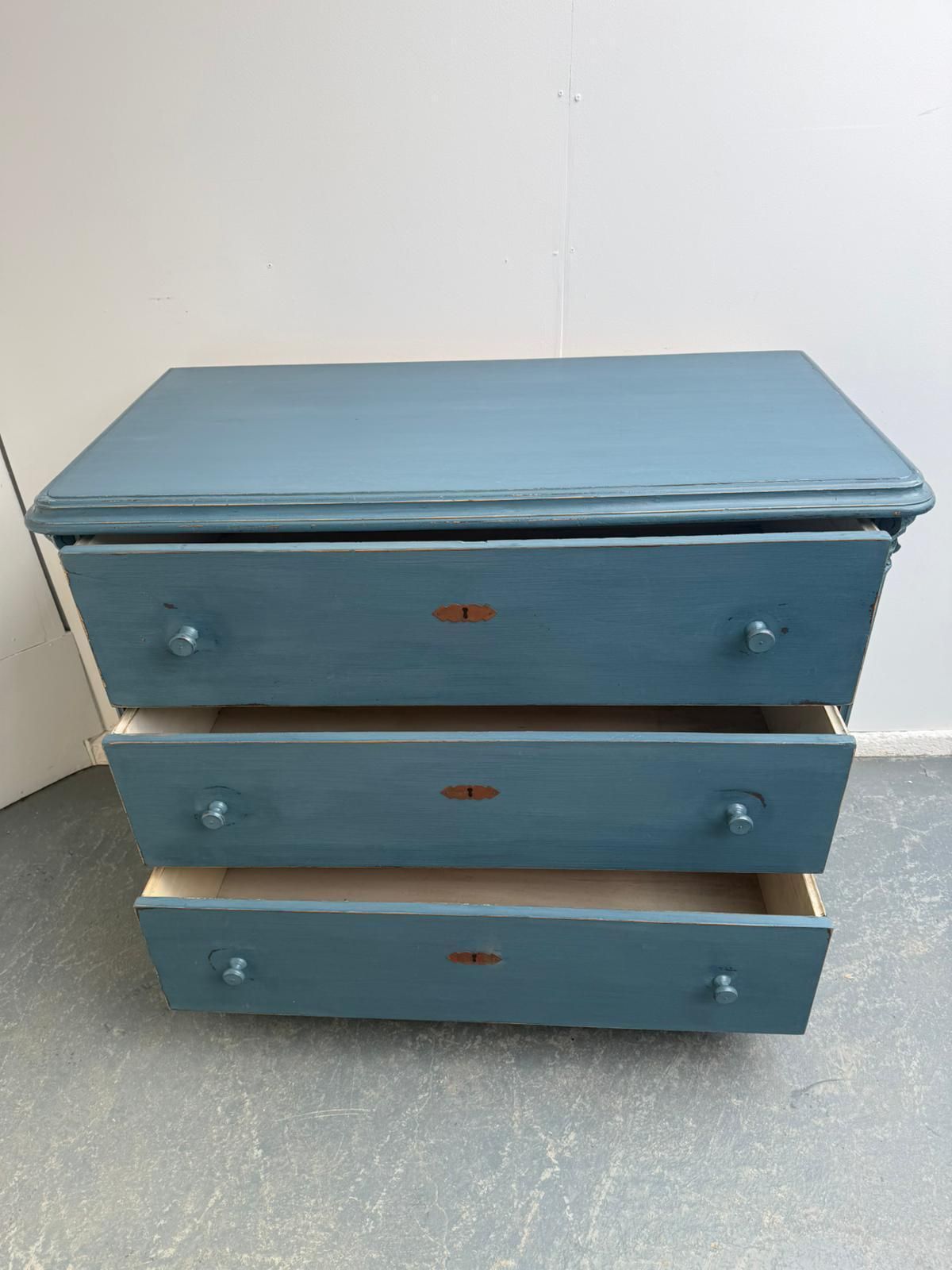 photo furniture A Huge Painted Blue Pine Genuine Victorian Hungarian Chest Of Drawers