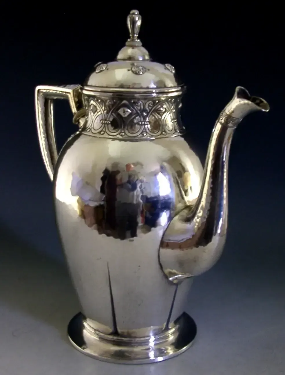 Grande cafetière d'époque en argent massif 800, Jezler, 688 g, Arts & Crafts, 26 cm, vers 1920 photo buy