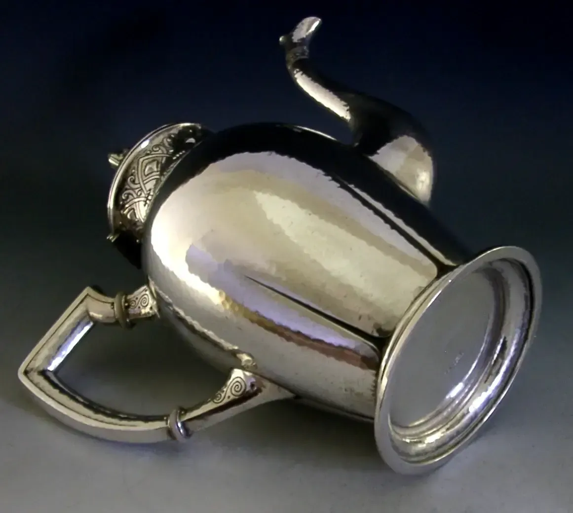 Décoration Grande cafetière d'époque en argent massif 800, Jezler, 688 g, Arts & Crafts, 26 cm, vers 1920 photo