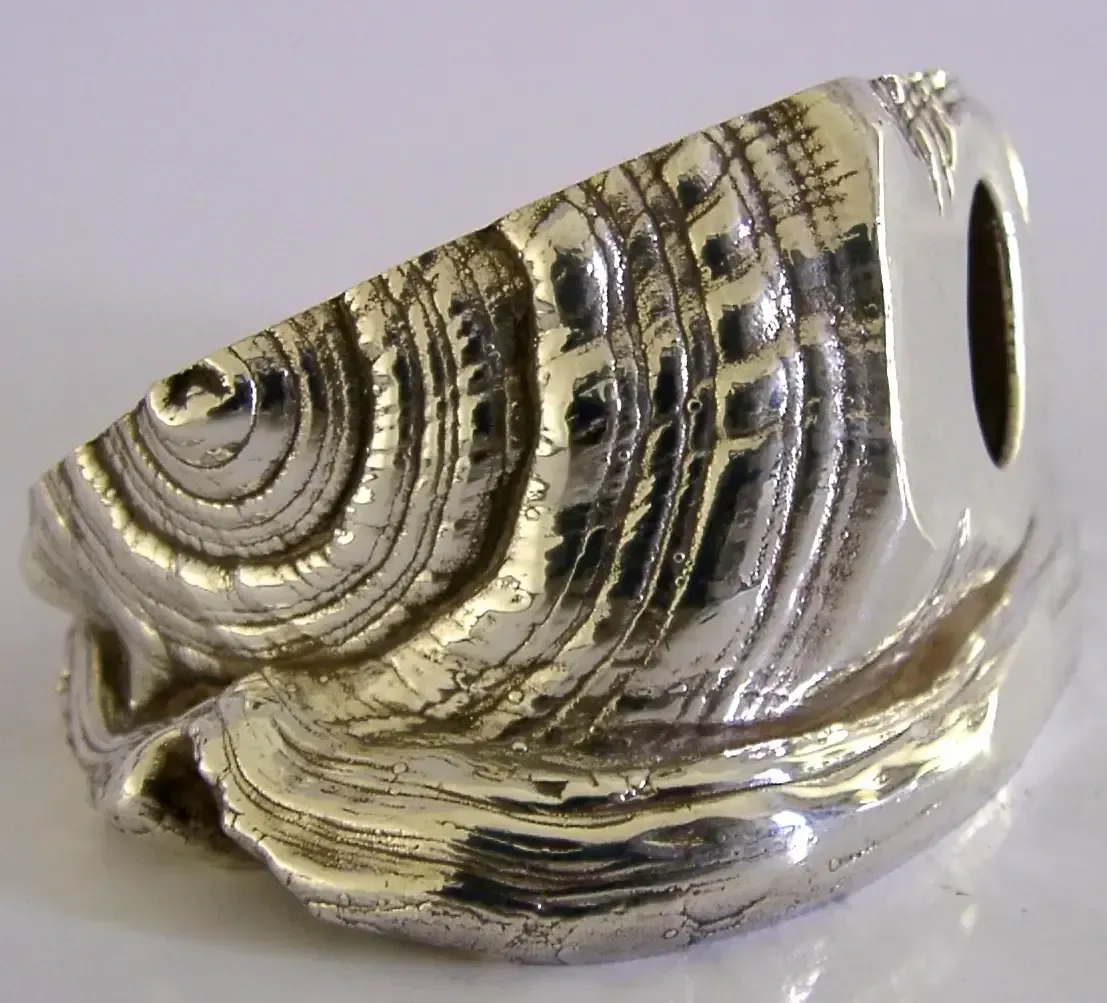 Rare Ross Morgan Style Britannia Silver Sea Shell Paper Weight London 1994 3.5in
