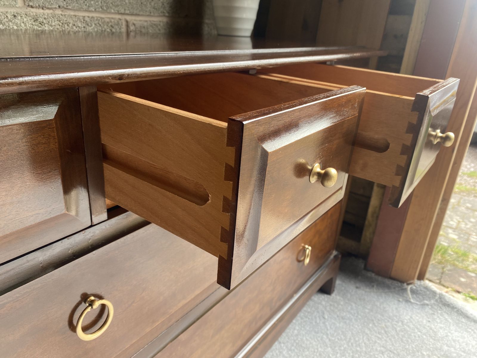 Pair Of Stag Minstrel Lowboys 6 Drawer Chest Of Drawers photo 395.0