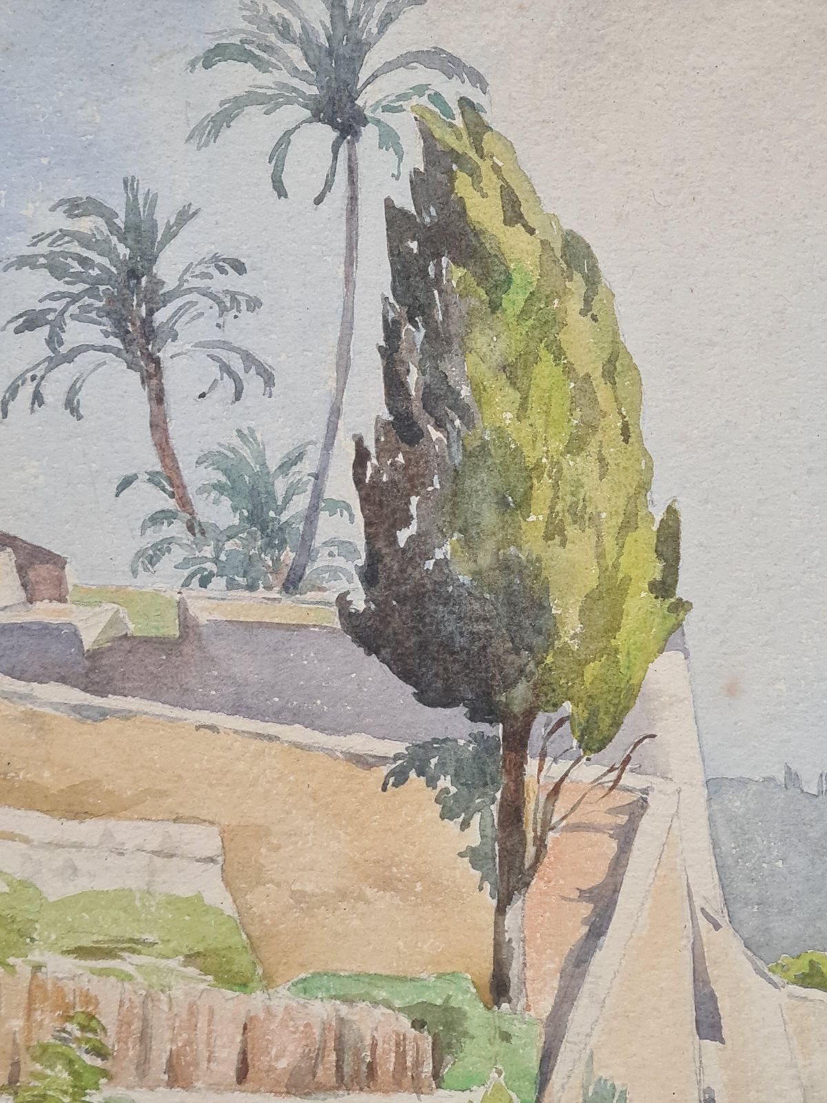 Mid 20th Century Orientalist Watercolour Painting, Signed And Framed By M T Guerin photo for sale