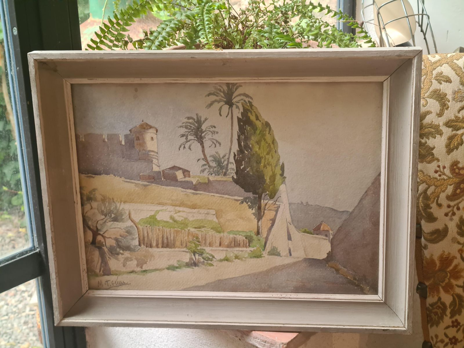 Mid 20th Century Orientalist Watercolour Painting, Signed And Framed By M T Guerin photo buy
